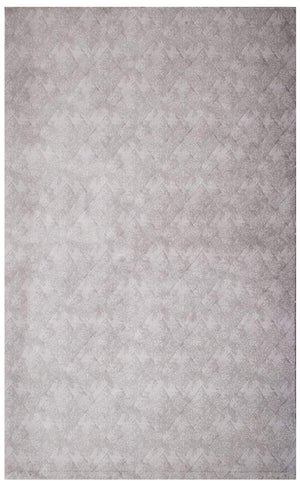 HomeRoots 4' Gray Distressed Diamonds Area Rug - Luxurious Soft Texture for Modern and Transitional Spaces 7' X 10' 393543