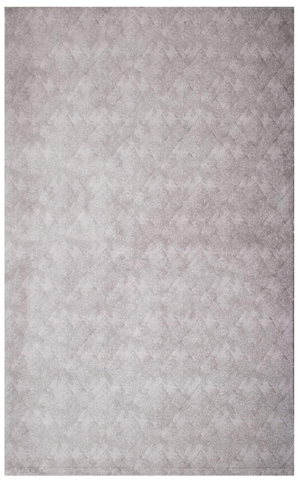 HomeRoots 4' Gray Distressed Diamonds Area Rug - Luxurious Soft Texture for Modern and Transitional Spaces 7' X 10' 393543