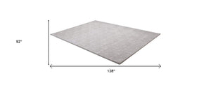 HomeRoots 4' Gray Distressed Diamonds Area Rug - Luxurious Soft Texture for Modern and Transitional Spaces 8' x 11' 393544
