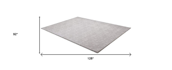 HomeRoots 4' Gray Distressed Diamonds Area Rug - Luxurious Soft Texture for Modern and Transitional Spaces 8' x 11' 393544