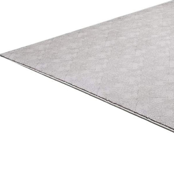 HomeRoots 4' Gray Distressed Diamonds Area Rug - Luxurious Soft Texture for Modern and Transitional Spaces 8' x 11' 393544
