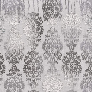 HomeRoots 4' Gray and Ivory Damask Area Rug - Timeless Elegance and Comfort for Any Room's Décor Style 5' X 7' 393575