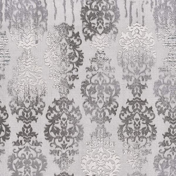 HomeRoots 4' Gray and Ivory Damask Area Rug - Timeless Elegance and Comfort for Any Room's Décor Style 5' X 7' 393575