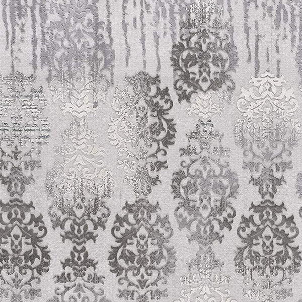 HomeRoots 4' Gray and Ivory Damask Area Rug - Timeless Elegance and Comfort for Any Room's Décor Style 8' X 10' 393577
