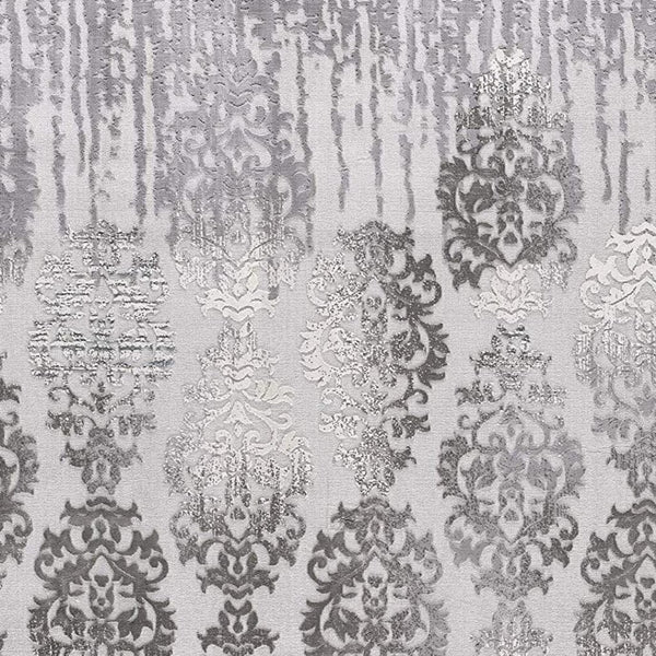 HomeRoots 4' Gray and Ivory Damask Area Rug - Timeless Elegance and Comfort for Any Room's Décor Style 8' X 10' 393577