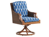 Lexington Tommy Bahama Outdoor 3935-13sr-40 Coastal Style Swivel Rocker Dining Chair For Elegant Outdoor Entertaining Spaces  Wood 3935-13sr-40