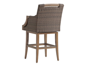 Lexington Tommy Bahama Outdoor 3935 Tommy Bahama Harbor Isle Swivel Stool - Coastal Style, Plush Comfort, Elegant Outdoor Living  Wood 3935-16sw-40