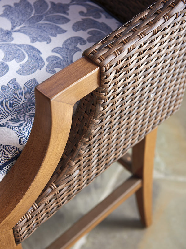 Lexington Tommy Bahama Outdoor 3935 Tommy Bahama Harbor Isle Swivel Stool - Coastal Style, Plush Comfort, Elegant Outdoor Living  Wood 3935-16sw-40