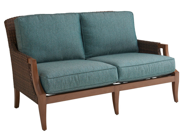 Lexington Tommy Bahama Outdoor 3935-22-40 Harbor Isle Love Seat - Coastal Style, Plush Cushions & Elegant Woven Design For Outdoors  Wood 3935-22-40
