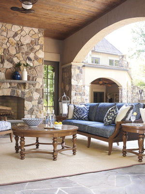 Lexington Tommy Bahama Outdoor 3935-33-40 Harbor Isle Sofa By Tommy Bahama - Stylish Outdoor Seating With Plush Comfort & Woven Design  Wood 3935-33-40