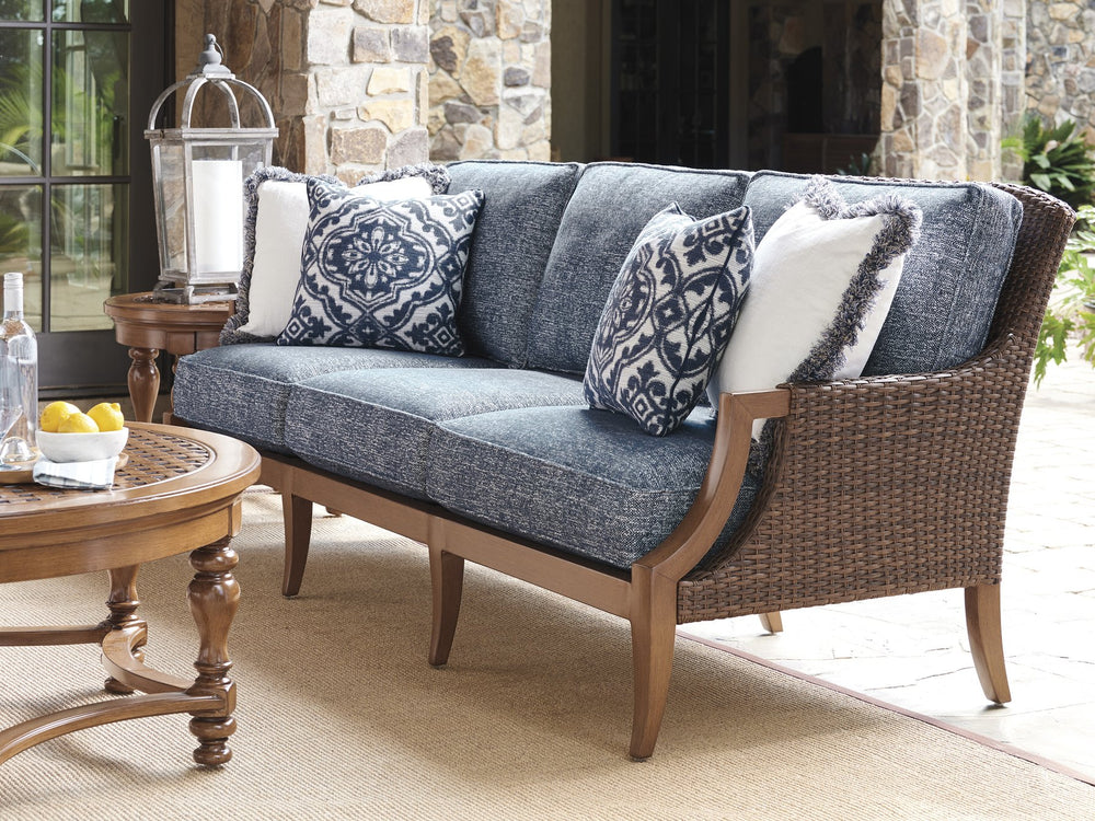 Lexington Tommy Bahama Outdoor 3935-33-40 Harbor Isle Sofa By Tommy Bahama - Stylish Outdoor Seating With Plush Comfort & Woven Design  Wood 3935-33-40