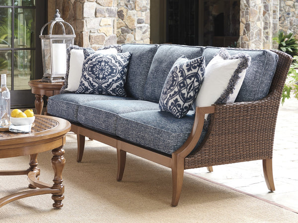 Lexington Tommy Bahama Outdoor 3935-33-40 Harbor Isle Sofa By Tommy Bahama - Stylish Outdoor Seating With Plush Comfort & Woven Design  Wood 3935-33-40