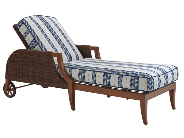 Lexington Tommy Bahama Outdoor 3935-75-40 Harbor Isle Chaise Lounge - Elegant Outdoor Seating With Plush Cushion And Wicker Design  Wood 3935-75-40