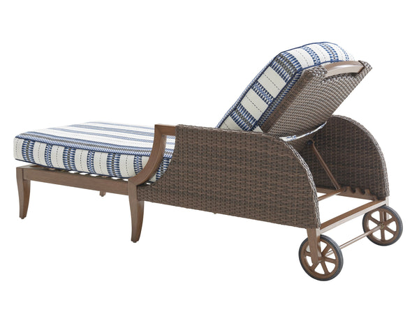 Lexington Tommy Bahama Outdoor 3935-75-40 Harbor Isle Chaise Lounge - Elegant Outdoor Seating With Plush Cushion And Wicker Design  Wood 3935-75-40