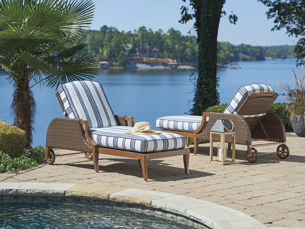Lexington Tommy Bahama Outdoor 3935-75-40 Harbor Isle Chaise Lounge - Elegant Outdoor Seating With Plush Cushion And Wicker Design  Wood 3935-75-40