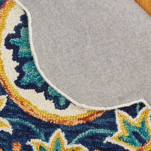 HomeRoots 6' Ivory Geometric Hand-Tufted Wool Area Rug – Modern Style, Comfort, and Elegance for Any Space 6' Round 393662