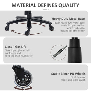 English Elm Vinsetto Big And Tall Office Chair, Ergonomic Pu Leather Desk Seat 400Lb Capacity For Comfort W2225P173836-GIGA