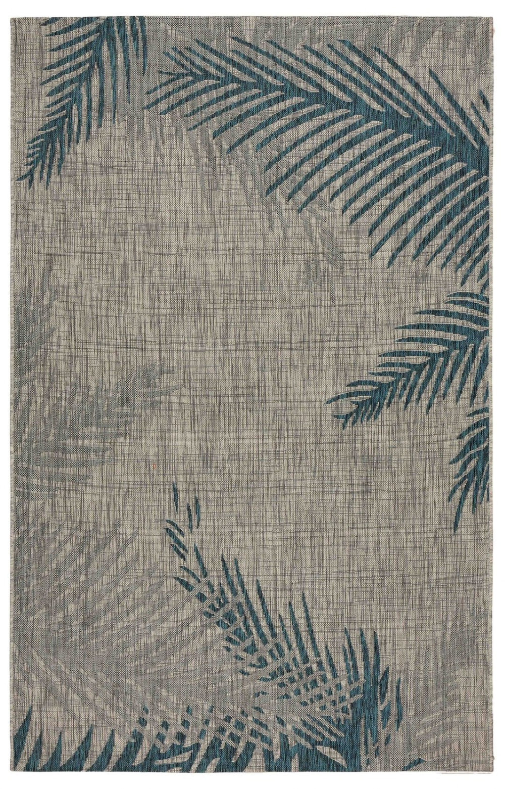HomeRoots 8' Gray Indoor Outdoor Area Rug - Stylish Floral Design, Durable & Easy-Clean for High-Traffic Areas 8' X 9' 393731