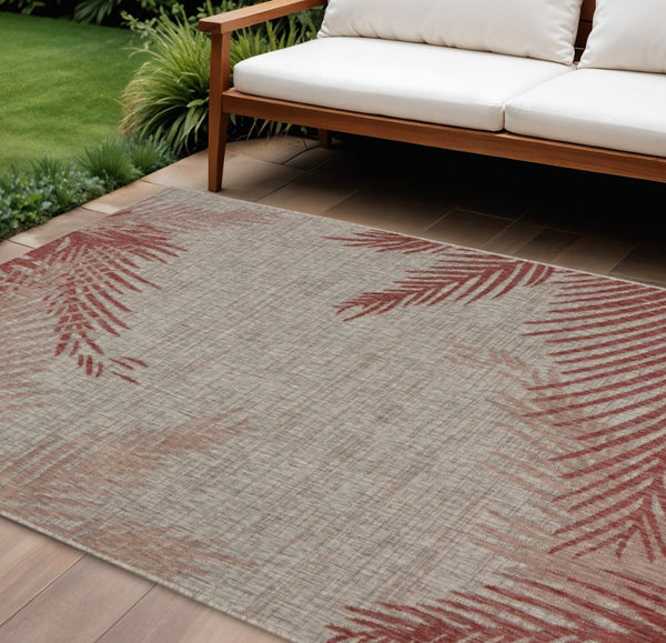 HomeRoots 8' Beige Area Rug - Versatile Indoor Outdoor Design with Floral Motif for Stylish Spaces and Durability 8' X 9' 393733