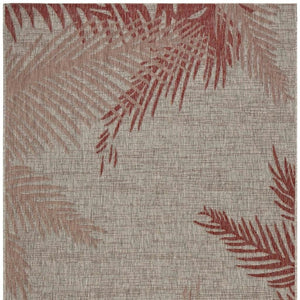 HomeRoots 8' Beige Area Rug - Versatile Indoor Outdoor Design with Floral Motif for Stylish Spaces and Durability 8' X 9' 393733