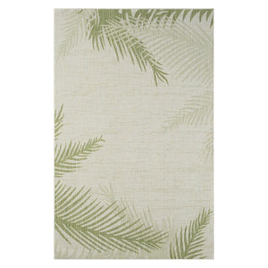 HomeRoots 8' Beige Indoor Outdoor Area Rug - Elegant Floral Design, Durable, Low-Maintenance for Any Space 8' X 9' 393736