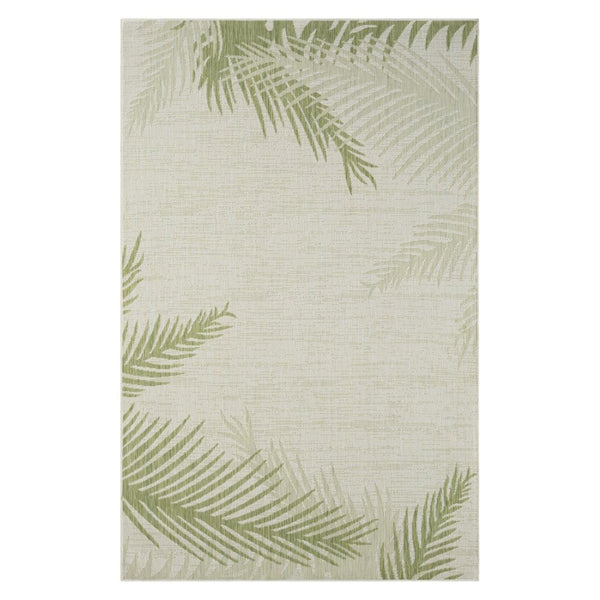 HomeRoots 8' Beige Indoor Outdoor Area Rug - Elegant Floral Design, Durable, Low-Maintenance for Any Space 8' X 9' 393736