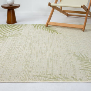 HomeRoots 8' Beige Indoor Outdoor Area Rug - Elegant Floral Design, Durable, Low-Maintenance for Any Space 8' X 9' 393736