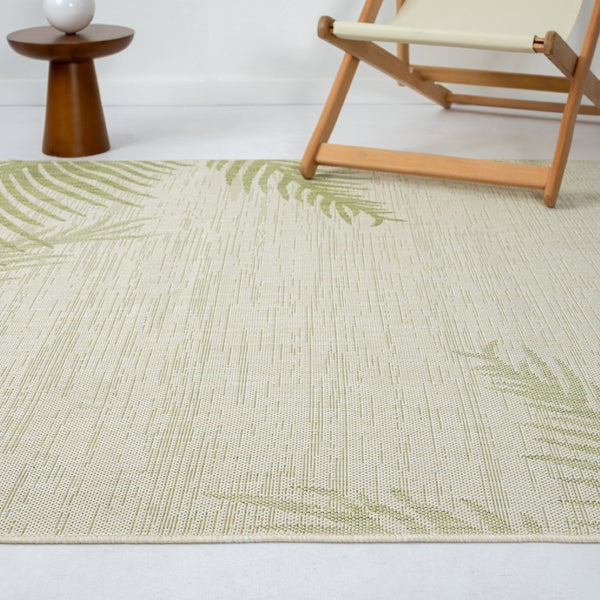 HomeRoots 8' Beige Indoor Outdoor Area Rug - Elegant Floral Design, Durable, Low-Maintenance for Any Space 8' X 9' 393736