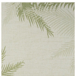 HomeRoots 8' Beige Indoor Outdoor Area Rug - Elegant Floral Design, Durable, Low-Maintenance for Any Space 8' X 9' 393736