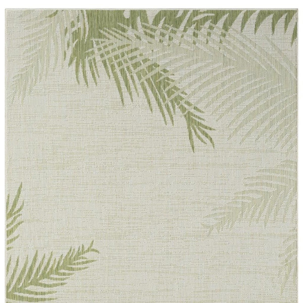 HomeRoots 8' Beige Indoor Outdoor Area Rug - Elegant Floral Design, Durable, Low-Maintenance for Any Space 8' X 9' 393736