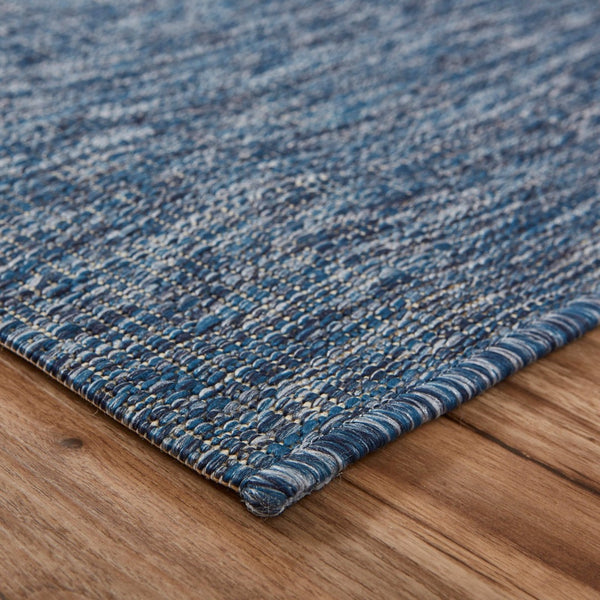 HomeRoots 8' Blue and Gray Area Rug - Versatile Indoor Outdoor Design for Patios, Kitchens, and Family Rooms 8' X 9' 393738
