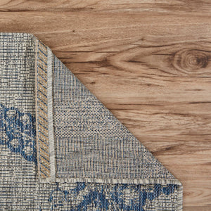 HomeRoots 8' Blue and Gray Starfish Area Rug – Durable Indoor-Outdoor Coastal Charm for Any Space 8' X 9' 393740