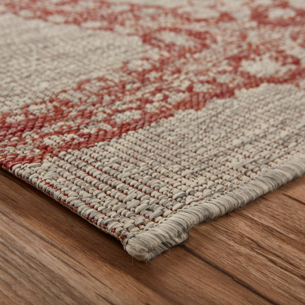 HomeRoots 8' Beige Area Rug - Versatile Indoor Outdoor Design for Patios, Kitchens & Living Rooms, Easy Care 8' X 9' 393743