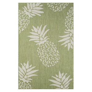 HomeRoots 8' Green Indoor Outdoor Area Rug - Durable Floral Design for Patios, Kitchens, and Family Rooms 8' X 10' 393750