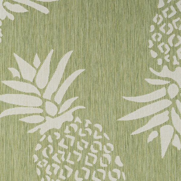 HomeRoots 8' Green Indoor Outdoor Area Rug - Durable Floral Design for Patios, Kitchens, and Family Rooms 8' X 10' 393750