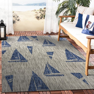 HomeRoots 8' Versatile Gray Indoor Outdoor Area Rug - Durable, Low-Maintenance Design for Modern Spaces 8' x 10' 393755