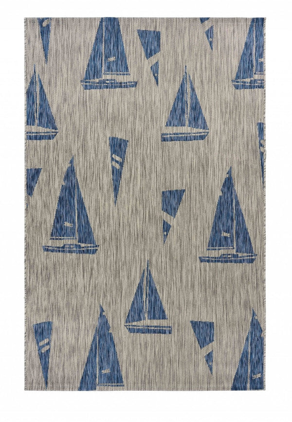 HomeRoots 8' Versatile Gray Indoor Outdoor Area Rug - Durable, Low-Maintenance Design for Modern Spaces 8' x 10' 393755