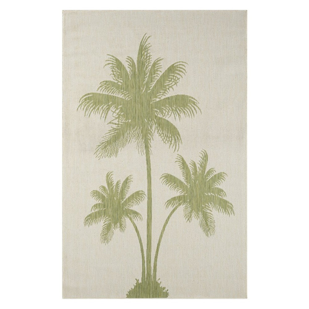HomeRoots 8' Beige Indoor Outdoor Area Rug - Timeless Floral Design for Versatile Spaces, Easy Care & Durability 8' x 10' 393758
