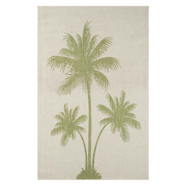 HomeRoots 8' Beige Indoor Outdoor Area Rug - Timeless Floral Design for Versatile Spaces, Easy Care & Durability 8' x 10' 393758
