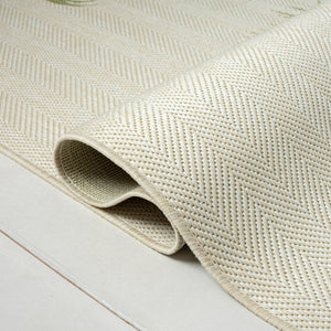 HomeRoots 8' Beige Indoor Outdoor Area Rug - Timeless Floral Design for Versatile Spaces, Easy Care & Durability 8' x 10' 393758
