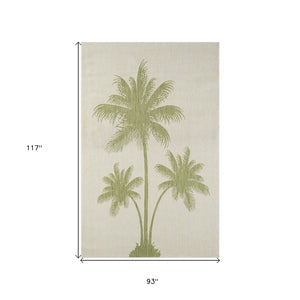 HomeRoots 8' Beige Indoor Outdoor Area Rug - Timeless Floral Design for Versatile Spaces, Easy Care & Durability 8' x 10' 393758