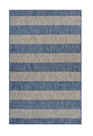 HomeRoots 8' Blue and Gray Indoor Outdoor Area Rug - Stylish, Durable, and Easy to Clean for Any Space! 8' x 10' 393761