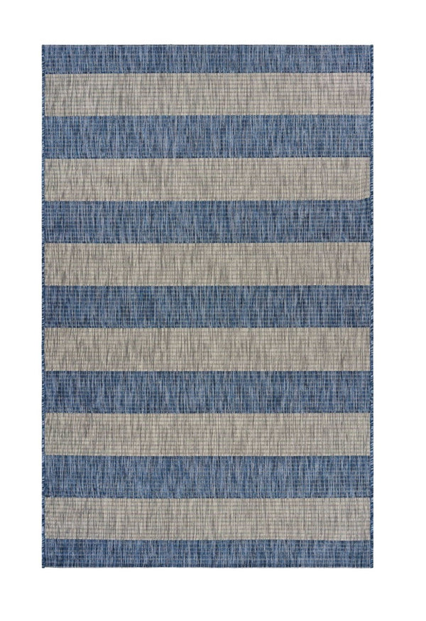 HomeRoots 8' Blue and Gray Indoor Outdoor Area Rug - Stylish, Durable, and Easy to Clean for Any Space! 8' x 10' 393761