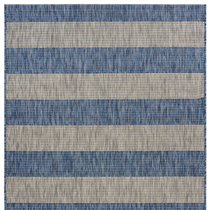 HomeRoots 8' Blue and Gray Indoor Outdoor Area Rug - Stylish, Durable, and Easy to Clean for Any Space! 8' x 10' 393761