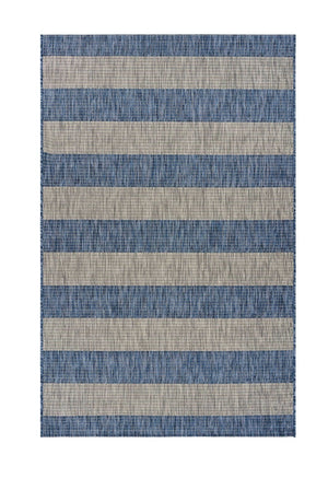 HomeRoots 8' Blue and Gray Indoor Outdoor Area Rug - Stylish, Durable, and Easy to Clean for Any Space! 8' x 10' 393761