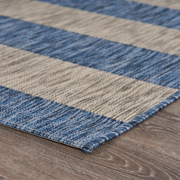 HomeRoots 8' Blue and Gray Indoor Outdoor Area Rug - Stylish, Durable, and Easy to Clean for Any Space! 8' x 10' 393761