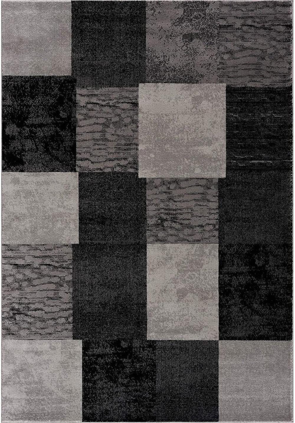 HomeRoots 10' Gray Checkered Runner Rug - Stylish Geometric Design for Hallways, Entryways & High-Traffic Areas 6' X 9' 393803