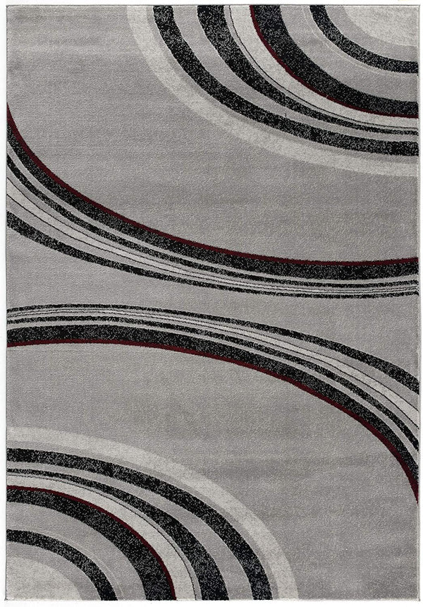 Homeroots 13' Runner Gray And Black Abstract Shag Power Loom Runner Rug  Olefin 393807