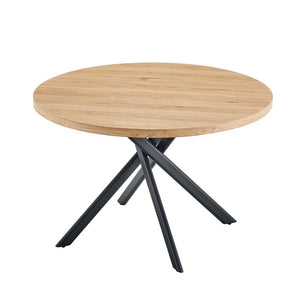 English Elm Round Foldable Mdf Dining Table with Radial Legs for Small Space Bistro Interiors Oak W3493P462093