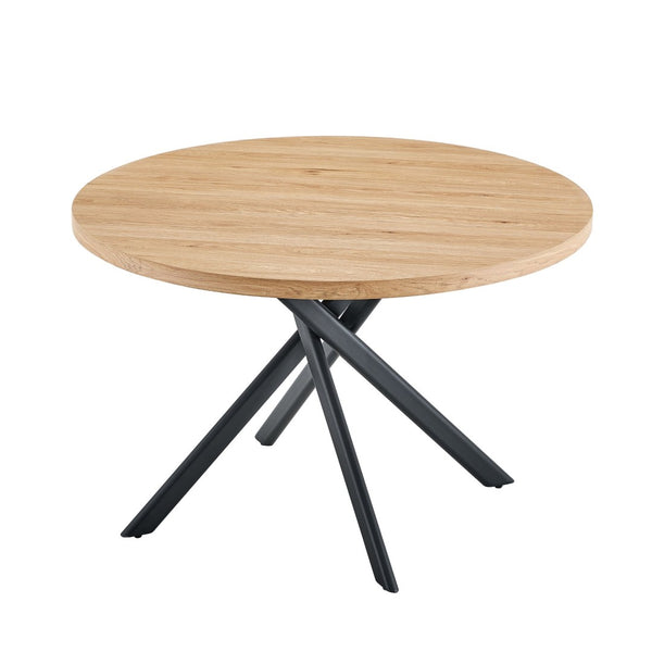 English Elm Round Foldable Mdf Dining Table with Radial Legs for Small Space Bistro Interiors Oak W3493P462093
